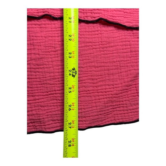 Ali Miles Womens 3X Tunic Top Pink Black Trim Gauzy Spring Summer Lagenlook - Picture 11 of 16